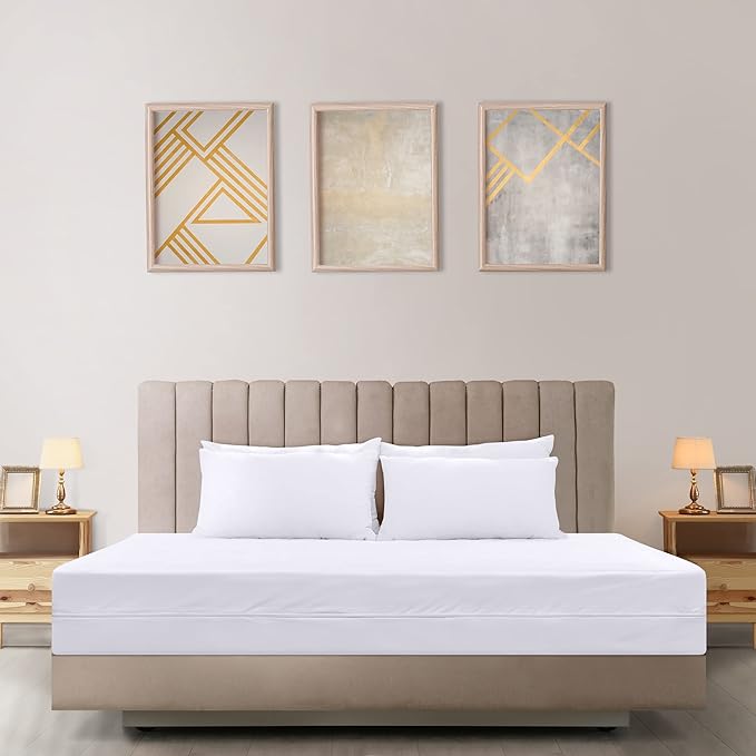 Utopia Bedding Waterproof Mattress Protector Queen Size (Pack of 10), Zippered Mattress Encasement Bed Bug and Dust Mite Proof, Absorbent Six-Sided Mattress Cover