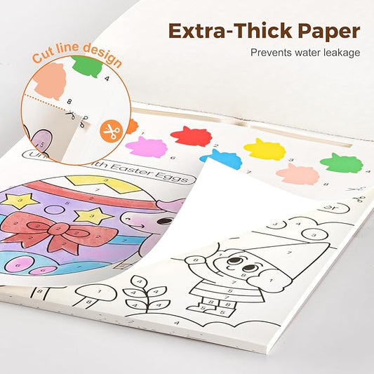 Jar Melo Paint with Water Books for Toddlers, Mess Free Watercolor Painting Activity for Kids Ages 1-3, 2-4, 4-6, Art Craft Coloring Gift with Brush, Airplane Travel Activities for Toddlers, Unicorns