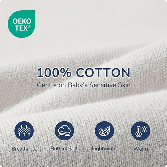 Swaddles for Newborns, Safe Sleep Swaddle Sack with Mesh Design, 100% Cotton, 3-Way Adjustable Transitional Swaddle
