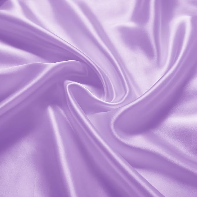 Horbaunal 2 Pack Satin Crib Sheets for Baby with Sensitive Hair, 52" x 28" x 8" Silky Fitted Crib Sheets, Soft Toddler Sheet Baby Mattress Sheet, Blush Pink & Violet