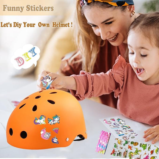 Kids Helmet,Toddler Skateboard Helmets for Ages 2-3-5-8-14 Years Boys Girls with Knee and Elbow Pads Wrist Guards fit Roller Skates,Skateboarding,Skating Scooter Adjustable Kids Helmet