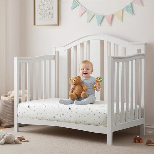 SiinvdaBZX 2 Pcs Muslin Crib Sheets Neutral, Ultra Soft Cotton Breathable Fitted Baby Crib Mattress Sheets for 52"x28" Standard Toddler Mattress (2Pcs Panda)
