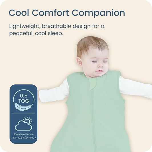 Toddler Sleep Sacks 2T-3T-4T, 0.5 TOG Light Summer Wearable Blankets, Extra Long XL Sleeping Bags, 2 Pack