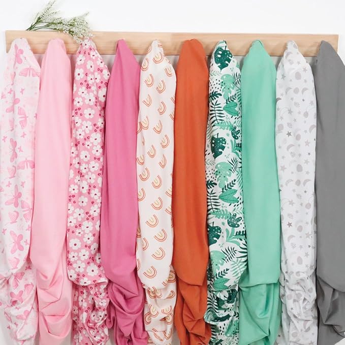The Peanutshell 4-Pack Fitted Crib Sheet Set - Super Soft & Breathable Baby Girl Crib Sheets, Nursery Decor, Fit for Standard Mattress Cover- Butterfly