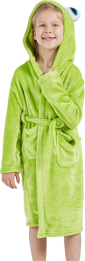 DELEY Girl's Robe Baby Boys Hoodie Robes Toddler Bathrobes for Kids Pajamas Sleepwear