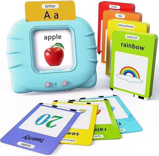 Talking Flash Cards,Kids Toddler Flash Cards with 224 Sight Words,Montessori Toys,Autism Sensory Toys,Speech Therapy,Learning Educational Gifts for Age 1+ Years Old Boys and Girls with A Dinsour Bag.