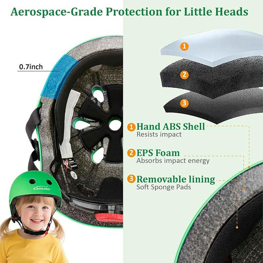 KAMUGO Kids Adjustable Helmet, Suitable for Toddler Kids Ages 2-14 Boys Girls, Multi-Sport Safety Cycling Skating Scooter Helmet