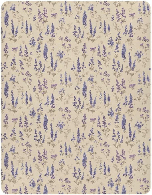 Bluebonnet Lavender Herb Crib Sheets Standard Crib Toddler Mattresses Cover Fitted Baby Bed Sheet Breathable Crib Mattress Sheet for Girls Boys 52" x 28"x5''