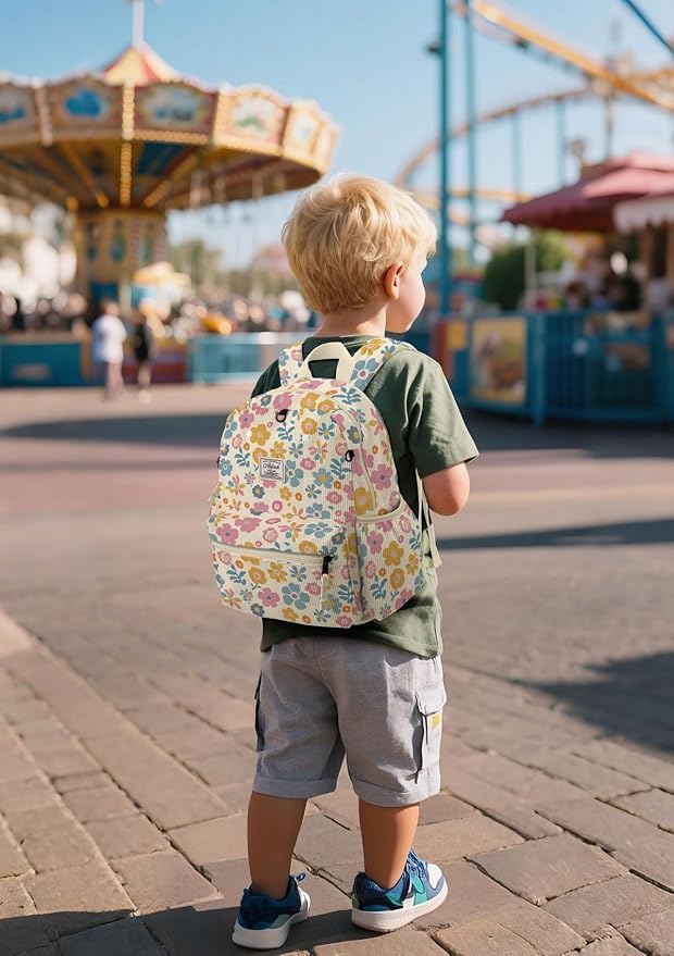 atgark Corduroy Toddler Backpack for Girls 2-5: Preschool Backpack for Girls