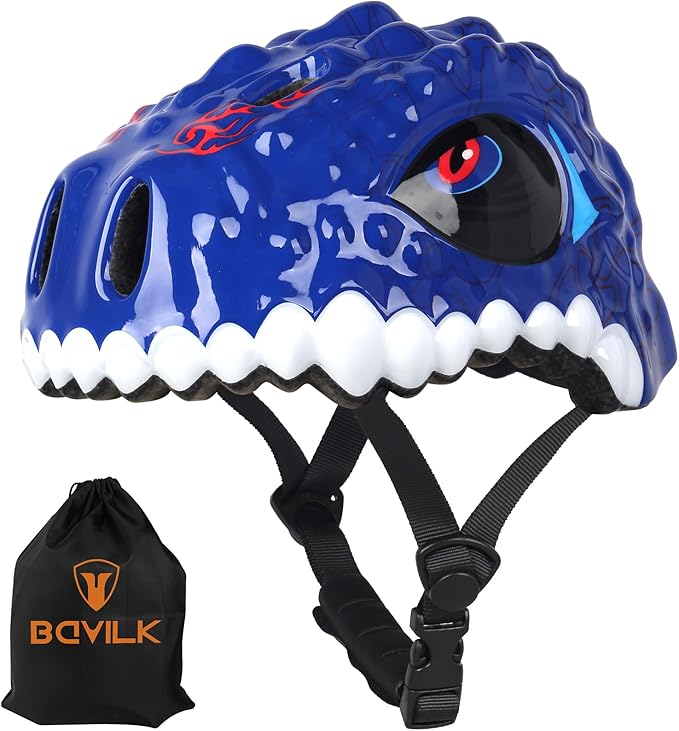 Toddler Kids Bike Helmet,3D Dinosaur Helmets for Boys Girls Infant/Baby to Children 1/2/3/4/5/6/7/8 Years Old Lightweight Adjustable Multi-Sports Bicycle Scooter Skateboard Skating Cycling