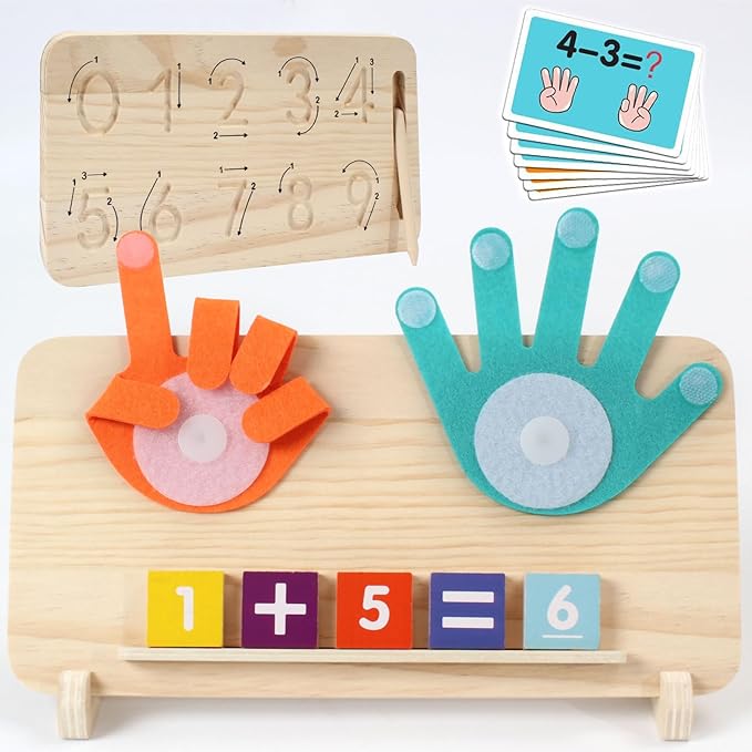 HANR Montessori Counting Toys,Preshool Learning Toys for Toddlers 3-6, Educational Math manipulatives for Kids,Number Counting Blocks,Montessori Toys for 3-5 Year Old Boys Girls Birthday Gifts