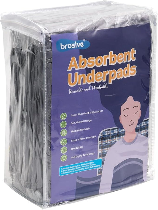 Bed Pads Washable Waterproof 34x36 Inch (2pack),Hide Stains Washable Incontinence Pads for Adults,Waterproof Bed Pads Washable,Bed Protector Pads, Slip Resistant Bed Pad for Kids,Toddlers,Pet