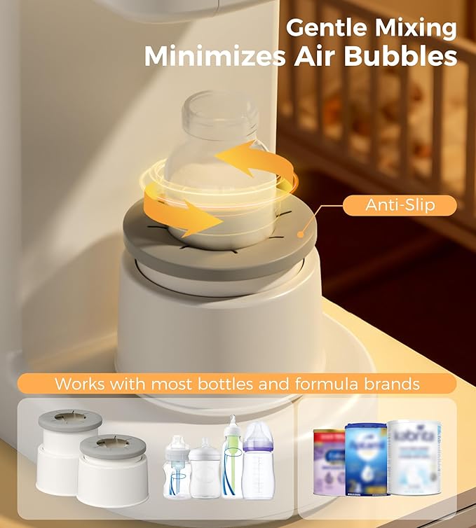 Advanced Baby Formula Dispenser with Automatic Mix & Clean, Fast Formula Maker with Accurate Sensors, Instant Warm Water, Moisture-Proof Design, Fits Most Bottles & Formula, Dishwasher-Safe