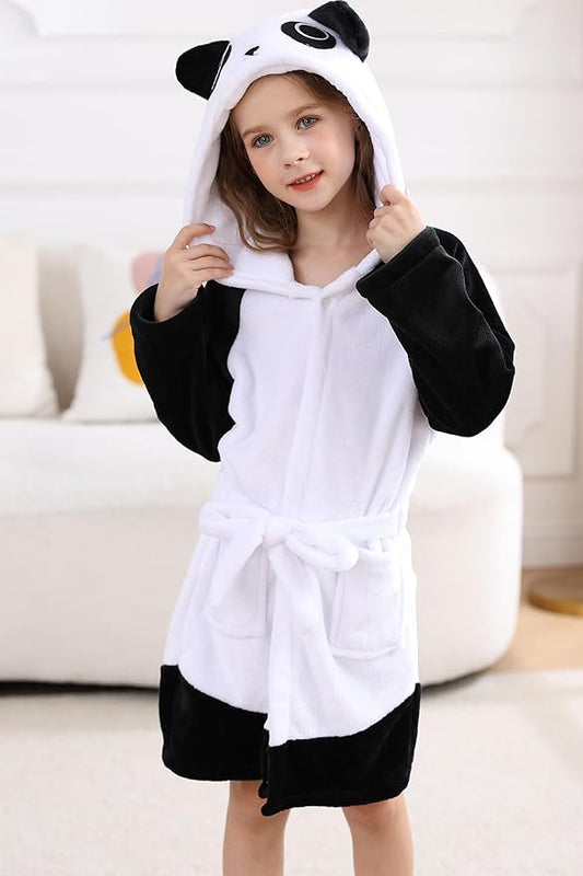 DELEY Girl's Robe Baby Boys Hoodie Robes Toddler Bathrobes for Kids Pajamas Sleepwear