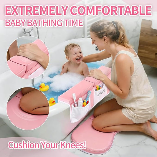 Bath Kneeler and Elbow Kneeling Rest Pad for Toddle Bathing Parents, Extra Thick Kneeling Pad for Kids Bath Time