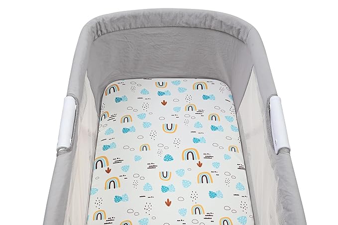 Onacosht Bassinet Sheets 3 Pack Fitted for Baby Boy and Girl, Stretchy Soft Knitted Baby Sheet Set Universal for Oval Rectangle and Hourglass Bassinet Mattress, Unisex Cute Animal Printing
