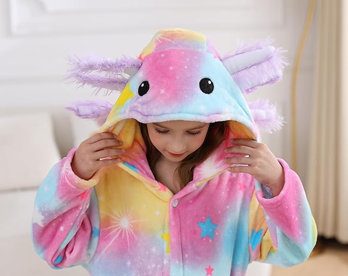 CuteOn Bathrobe for Women Soft Fleece Hooded Plush Loungewear