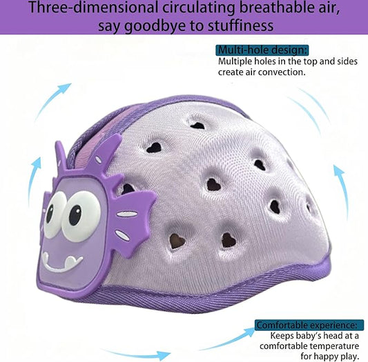 Baby Helmet for Crawing Walking,Soft Infant Safety Helmet,Baby Helmet 1-2 Years for Anti-Fall Head Protector,Adjustable, Breathable