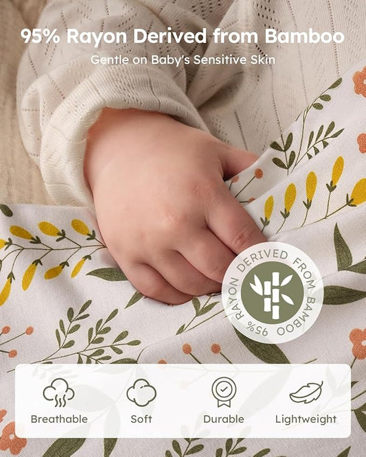 Yoofoss Rayon Made from Bamboo Baby Sleep Sack 0-6 Months 1.0 Tog Baby Wearable Blanket, Super Soft Infant Toddler Sleeping Sack 2-Way Zipper