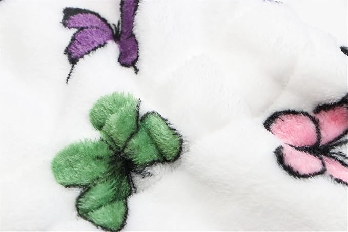 Umeyda Girls Fleece Hooded Robes, Warm Printed Bath Robe for Kids Soft Fuzzy Bathrobe for Gifts