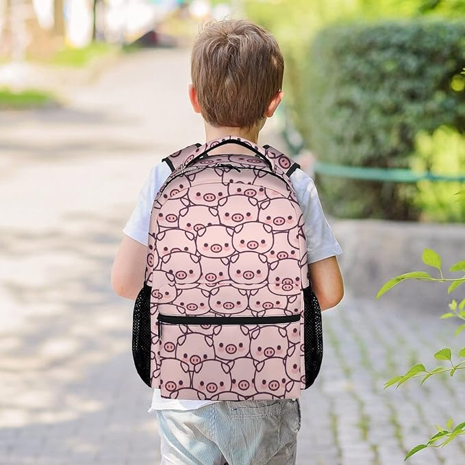 AIOMXZZ Pig Backpack Gifts, 16 Inch Cute Pig Bookbag Durable, Lightweight, Large Capacity, Funny Animal Backpack for School