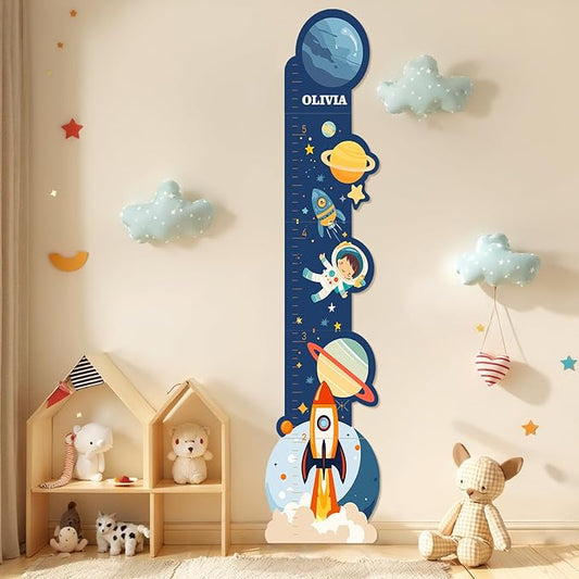 Personalized Name Growth Chart for Kids, Zoo Kids Growth & Measuring Chart in Inches, Fun & Stylish Height Tracker for Children, Growth Ruler