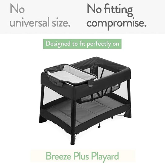 Pack and Play Sheets Fitted – Compatible with 4moms Breeze Plus Playard and Other Large Playpen Mattress – Snuggly Soft 100% Jersey Cotton – Beige + Rusty Brown – 2 Pack