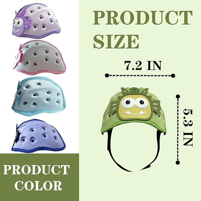 Baby Helmet for Crawing Walking,Soft Infant Safety Helmet,Baby Helmet 1-2 Years for Anti-Fall Head Protector,Adjustable, Breathable