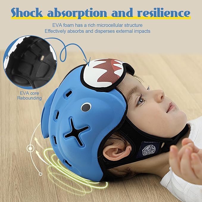 MamboBaby Baby Safety Helmet, Baby Head Protector for Crawling & Walking, Ultra-Lightweight Breathable - Soft Adjustable Toddler Head Guard, Anti-Bump, for 10-24 Months