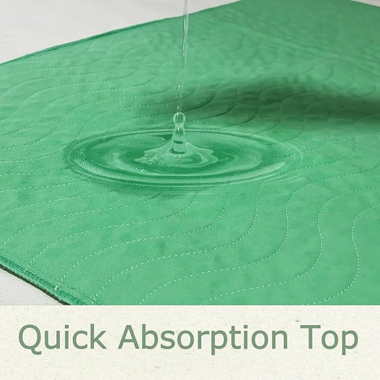 Albelia Washable Bed Pads Underpads, 34" x 36" (Pack of 1) - Heavy Absorbency Reusable Bedwetting Incontinence Pads for Kids, Adults, Elderly, and Pets - Waterproof Protective Pad for Bed, Floor