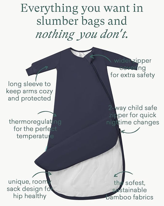 PurComfy Supersoft Baby Premium Bamboo Viscose Long-Sleeve Wearable Sleeping Bag Sack Blanket 1.0 TOG