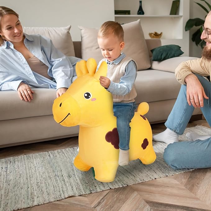 Inflatable Bath Toys Giraffe Ride On Toy for Kids Toddlers Boys and Girls