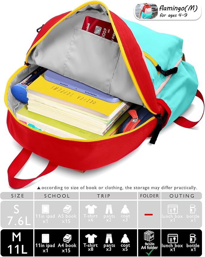 Kids' Backpacks for Girls & Boys - Kindergarten & Elementary School, Small Child Toddler Backpack, 13" H, Ages 3-5
