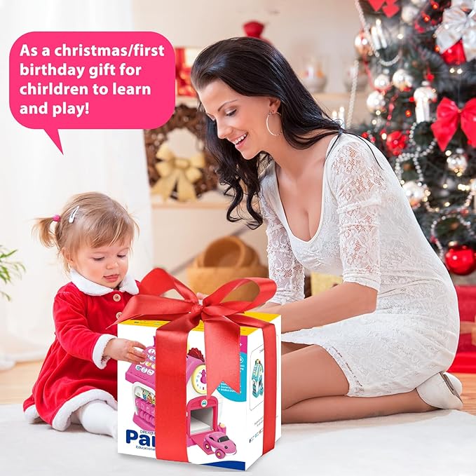 Aitbay Toys for 1 Year Old Girl Gifts: Baby Musical Toys 12-18 Months 8-in-1 Multi-Functional House - Montessori Educational Toys for Toddlers 1-3 - First Christmas 1st Birthday Gifts