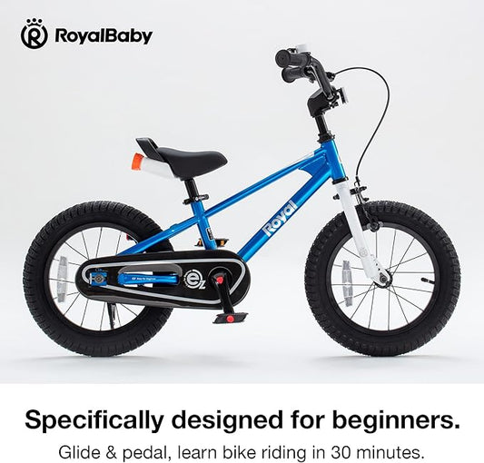 RoyalBaby Kids Bike Freestyle Classic & EZ Balance Pedal Switchable Bicycle, 12 14 16 18 Inch, 3-10 Years Toddler to Big Kids