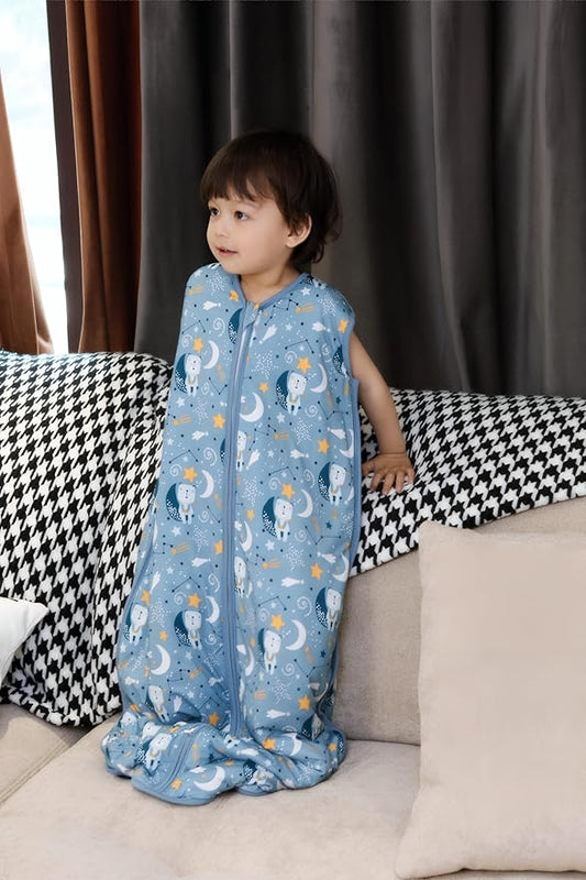 Baby Sleep Sack 2-4 T 95% Rayon from Bamboo 5% Spandex Boys & Girls Wearable Blanket 1.0 TOG Toddler Sleeping Sack 2- Way Zipper X-Large Blue Bears