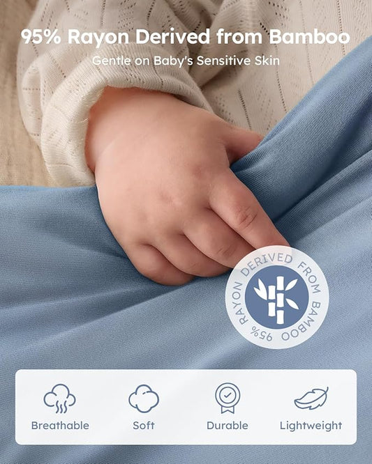 Yoofoss Rayon Made from Bamboo Baby Sleep Sack 18-24 Months 1.0 Tog Baby Wearable Blanket, Super Soft Infant Toddler Sleeping Sack 2-Way Zipper