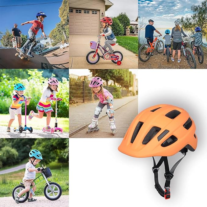 Kids Bike Helmet for Ages 1-8 Years, Adjustable Toddler Boys and Girls Helmets, Lightweight Child Infant Bicycle Cycling Scooter Sports Helmet 48-54cm
