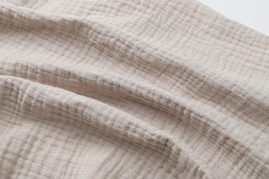 Onacosht Muslin Bassinet Sheets 33" x 19" Compatible with Mika Micky, KoolaBaby (3 in 1), BabyBond, HARPPA and RICUTON Bedside Bassinet, 2 Pack for Baby Boy and Girl, Fog and Beige