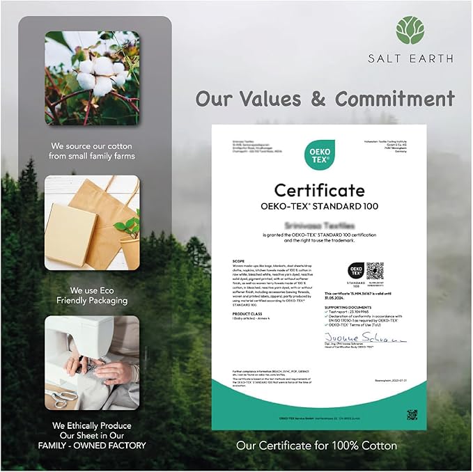 Salt Earth 100% Organic Cotton GOTS Certified 2-Layered Swaddle Baby Blanket, 2 Pack,47"x47" Receiving Blankets for Swaddling,Wrap for Boy & Girl, Newborn Baby Essentials, Registry (2 Solid Colour)