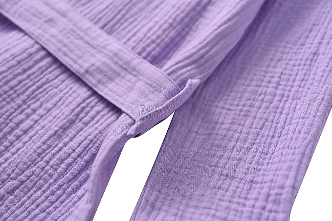 Organic Cotton Toddler Bathrobe, Soft and Breathable Baby Robe for Kid, Boy& Girl Hooded Robe Muslin