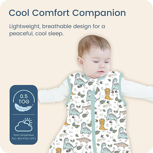Toddler Sleep Sacks 2T-3T-4T, 0.5 TOG Light Summer Wearable Blankets, Extra Long XL Sleeping Bags, 2 Pack