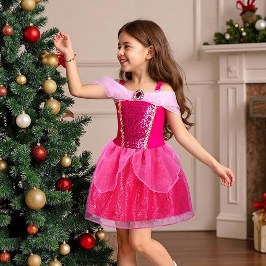 Meland Princess Dress Up - Dress Up Clothes for Girls with Toys,Christmas Birthday Gift for Toddler Girls 3,4,5,6,7,8 Years