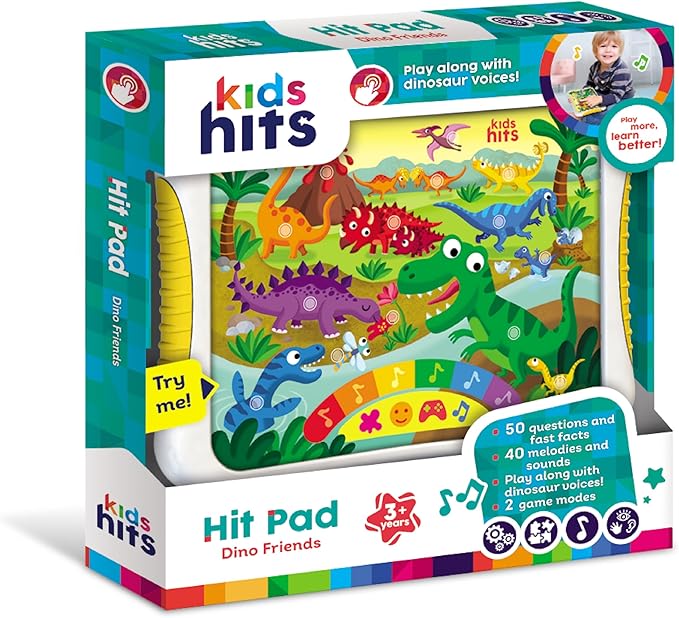 Dino Friends Hit Pad β Interactive Toddler Learning Toy with Lights, Dinosaur Sounds & Music β Educational Toy for Kids Age 3+