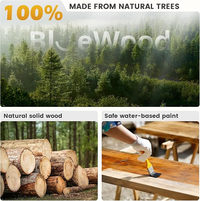 BlueWood Wooden Wall Busy Board Panels, Toddler Learning Activity Center, Montessori Philosophy Sensory, Educational Toys, Conducive to All-Round Development - School Bus