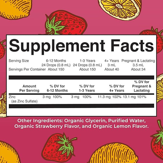 MaryRuth Organics Organic Strawberry Lemon Ionic Zinc, 4 FZ