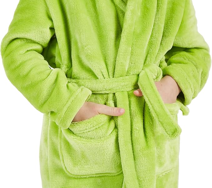 DELEY Girl's Robe Baby Boys Hoodie Robes Toddler Bathrobes for Kids Pajamas Sleepwear