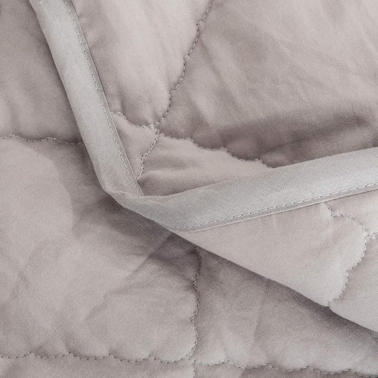NTBAY Down Alternative Oversized Toddler Comforter, Super Soft and Warm Solid Color Baby Crib Quilted Blanket, 43x60 inches, Smoke Grey
