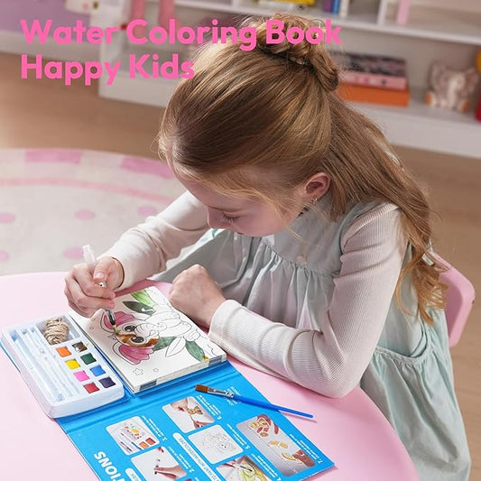 Klever Kits Paint with Water Coloring Books, Arts and Crafts for Kids Ages 3-8, Mess Free Painting for Toddlers Glow in the Dark, Travel Drawing Toys Gifts for Girls Boys - Ocean Farm Forest by JOVA