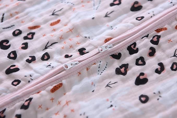 Baby Sleep Sack 6-12 Months Wearable Blanket for Babies 100% Organic Cotton 2-Way Zipper YKK 0.5 TOG Toddler Sleeping Sacks Bunny